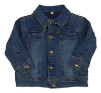 Tmavomodrá rifľová bunda