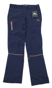Nové - tmavomodré šusťákové outdoorové kalhoty McKinley