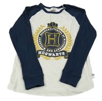 Bílo-tmavomodré pyžamové triko - Harry Potter H&M