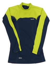 Tmavomodro-limetkové UV tričko Olaian