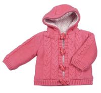 Ružový prepínaci zateplený sveter Mothercare