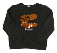 Antracitová mikina s dinosaurom H&M