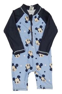 Světlemodro-tmavomodrý UV overal s Mickeym Disney