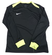 Černo-limetkové funkční sportovní triko Nike