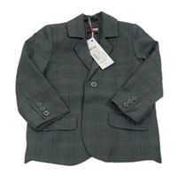 Nové - Sivé kockované sako zn. Name it