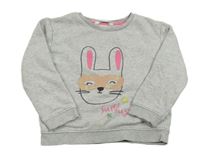 Sivá melírovaná mikina so zajačikom M&S