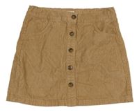 Béžová menšestrová sukňa s gombíky F&F