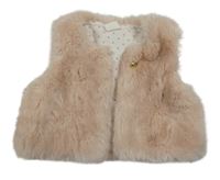 Svetloružová kožušinová podšitá vesta H&M