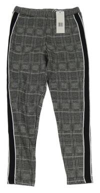 Nové - Černo-bílé kostkované legíny Jeff&Co.