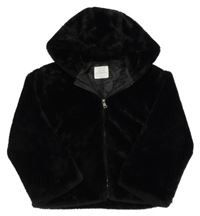 Čierna kožušinová podšitá vesta s kapucňou Primark