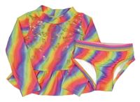 2set - Barevné tónované UV triko s motýlky + plavkové kalhotky