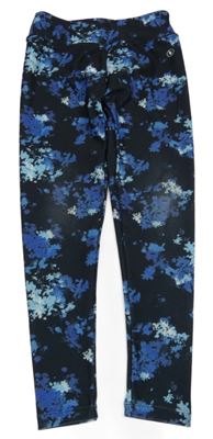 Černo-modré vzorované sportovní legíny Leigh Tucker 