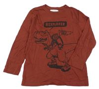 Rezavé triko s dinosaurem Lefties