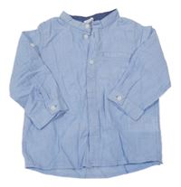 Světlemodro-biela pruhovaná košeľa H&M