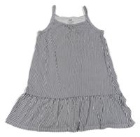 Čierno-biele bavlnené šaty H&M