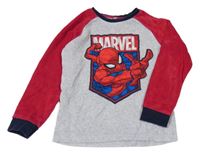 Sivo-červená zamatová mikina so Spider-manem C&A