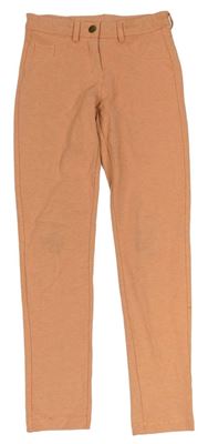 Oranžovo-sivé melírované tregínové nohavice YIGGA