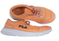 Světleoranžovo-bílé ultralehké botasky s logom Fila vel. 34