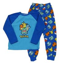 Modro-cobaltově modré fleecové pyžamo s pokémony PRIMARK