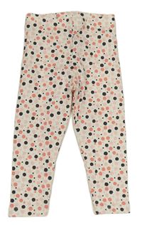 Smetanové puntíkaté legíny F&F