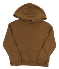 Tmavohnedá mikina s vreckom a kapucňou H&M