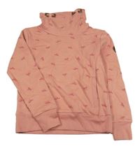 Skořicová mikina s koníky a komínovým golierom YIGGA