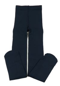 Tmavomodré thermo punčocháče 