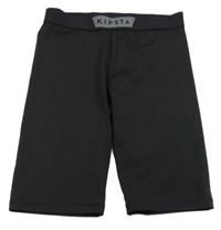 Černé funkční sportovní kraťasy s logem KIPSTA