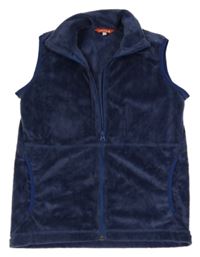 Tmavomodrá plyšová vesta Lafuma