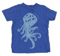 Modrofialové tričko s chobotnicí H&M