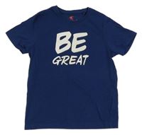 Tmavomodré tričko s nápismi Pepperts!