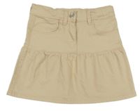 Béžová tepláková rifľová sukňa dopodopo