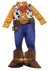 Kostým - Žluto-modro-hnědý overal - Woody - Toy Story Tu
