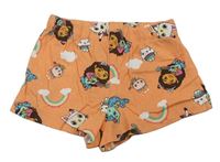 Oranžové bavlnené kraťasy s Gabby zn. Primark