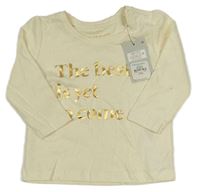 Krémové triko s nápisem Primark