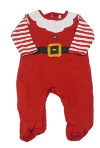 Červeno-bílý overal - Santa