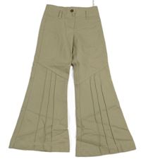 Pískové flare kalhoty