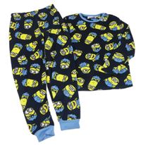 Tmavomodré fleecové pyžama s Mimoni Primark