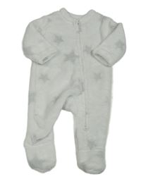 Bílý chlupatý overal s hvězdami George