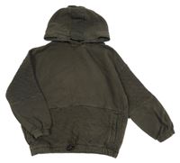 Tmavosivá mikina s prošíváním a kapucňou Next