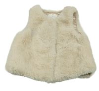 Béžová kožušinová zateplená vesta Matalan