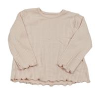 Růžové žebrované triko George