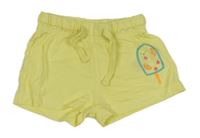 Žluté bavlněné kraťasy se zmrzlinou So Cute