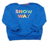 Modrá mikina s nápisom George