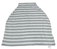 Šedo-bílý pruhovaný bavlněný spací pytel Primark