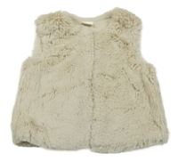 Béžová kožušinová podšitá vesta Next