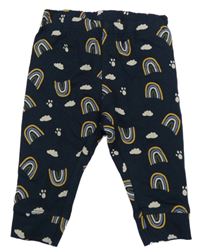 Tmavomodré ľahké tepláky s duhami Name it