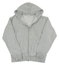 Šedá melírovaná propínací mikina s kapucí H&M