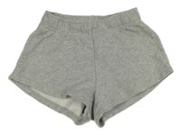 Sivé melírované teplákové kraťasy H&M