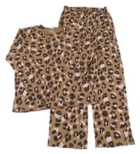 Hnedé pyžama s leopardím vzorom C&A